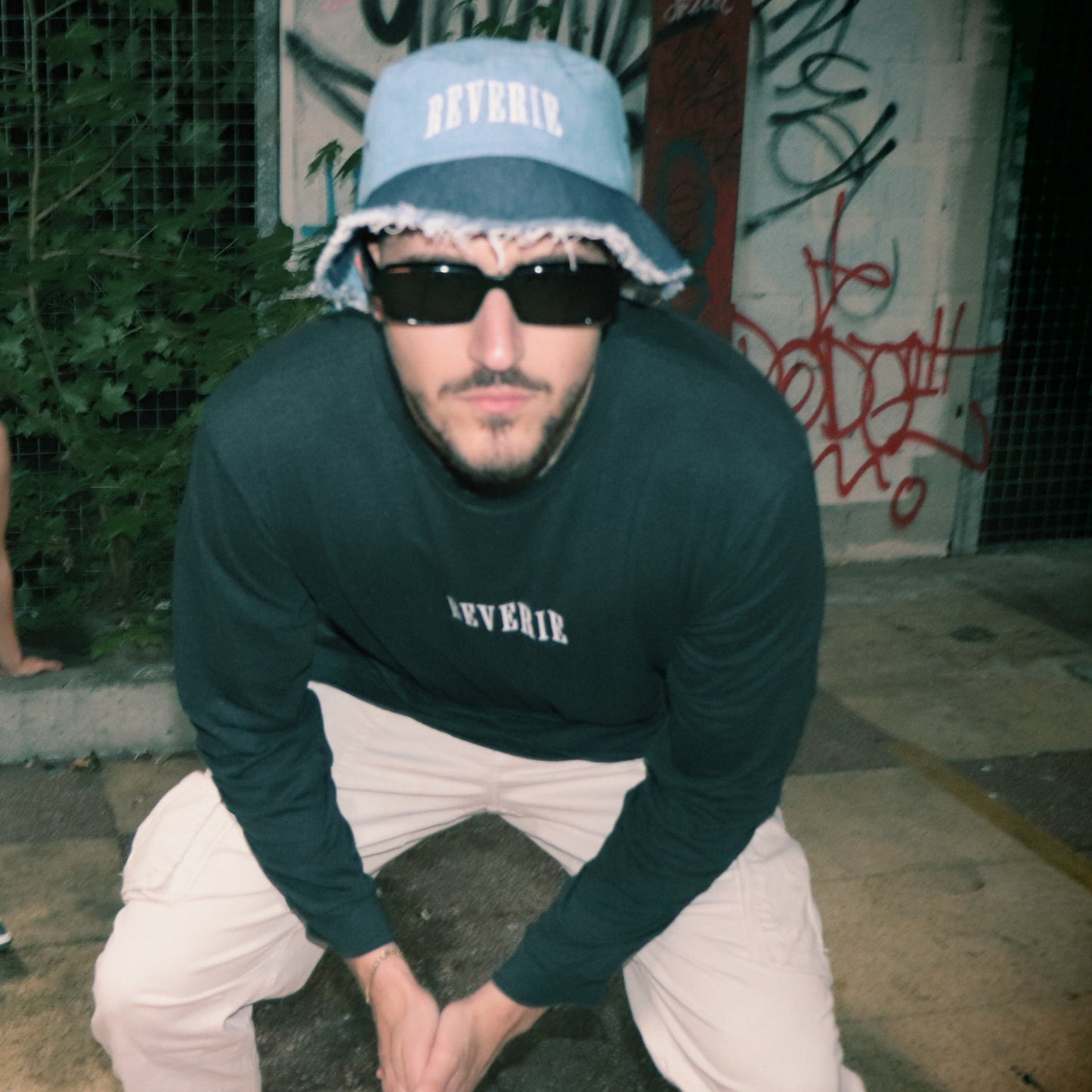 RÊVERIE | Distressed Bucket Hat | Two-tone Denim