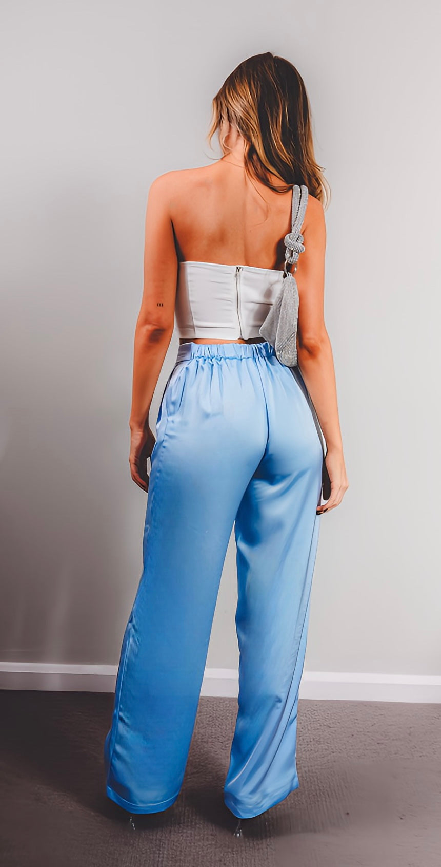 Rêverie Satin Pants| Celeste Blue