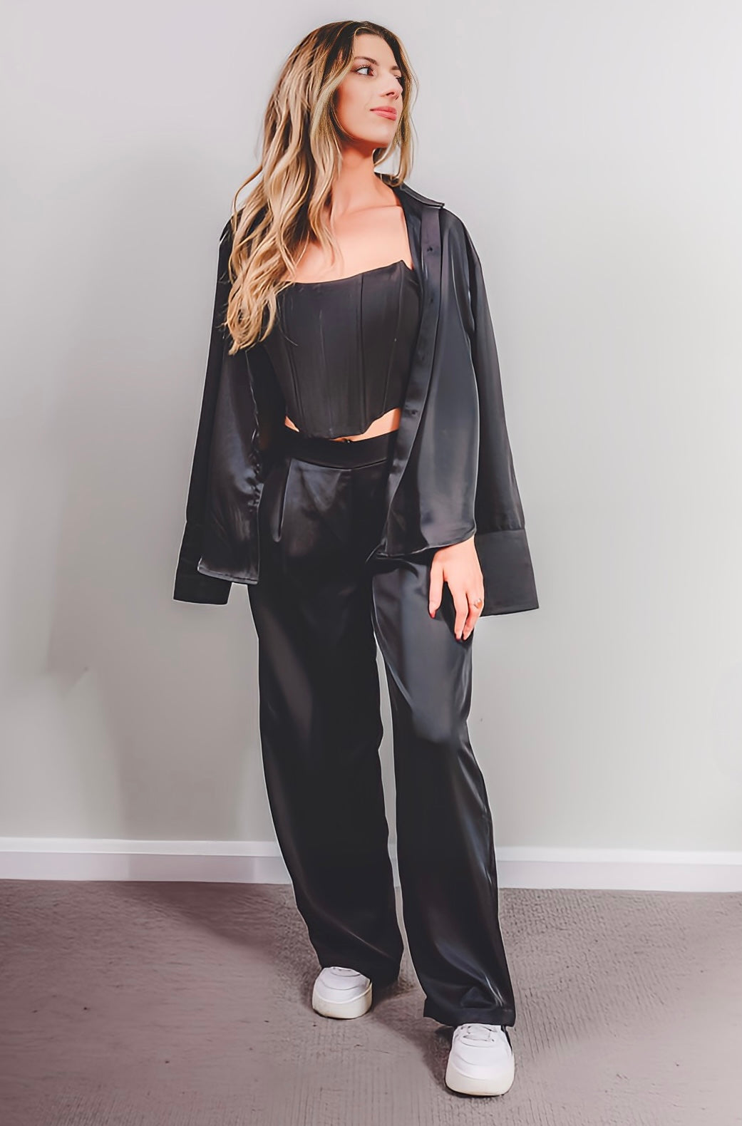 Rêverie Satin Pants | Midnight Black