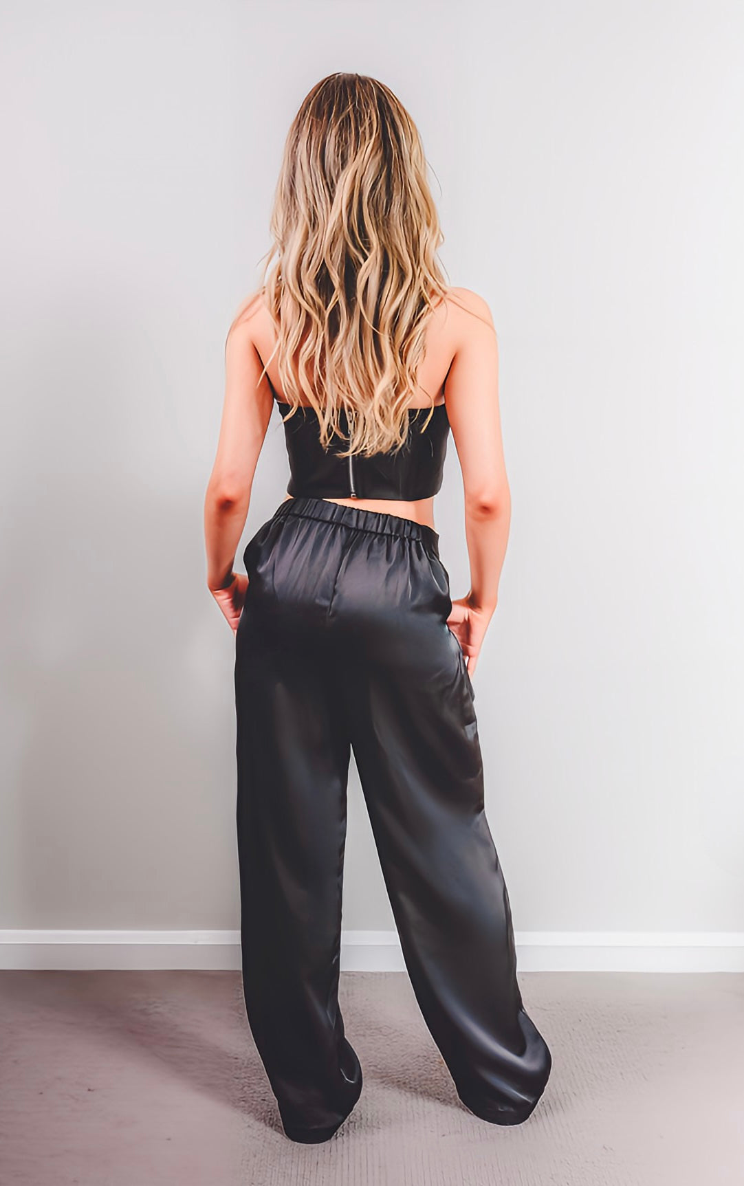 Rêverie Satin Pants | Midnight Black