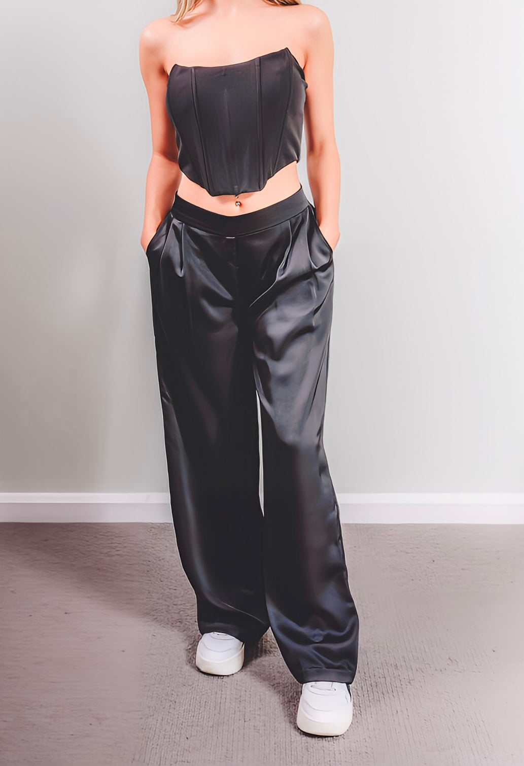 Rêverie Satin Pants | Midnight Black